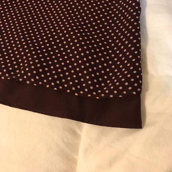 New York & Co Maroon Polka Dot Tank Size M - Picture 4 of 4